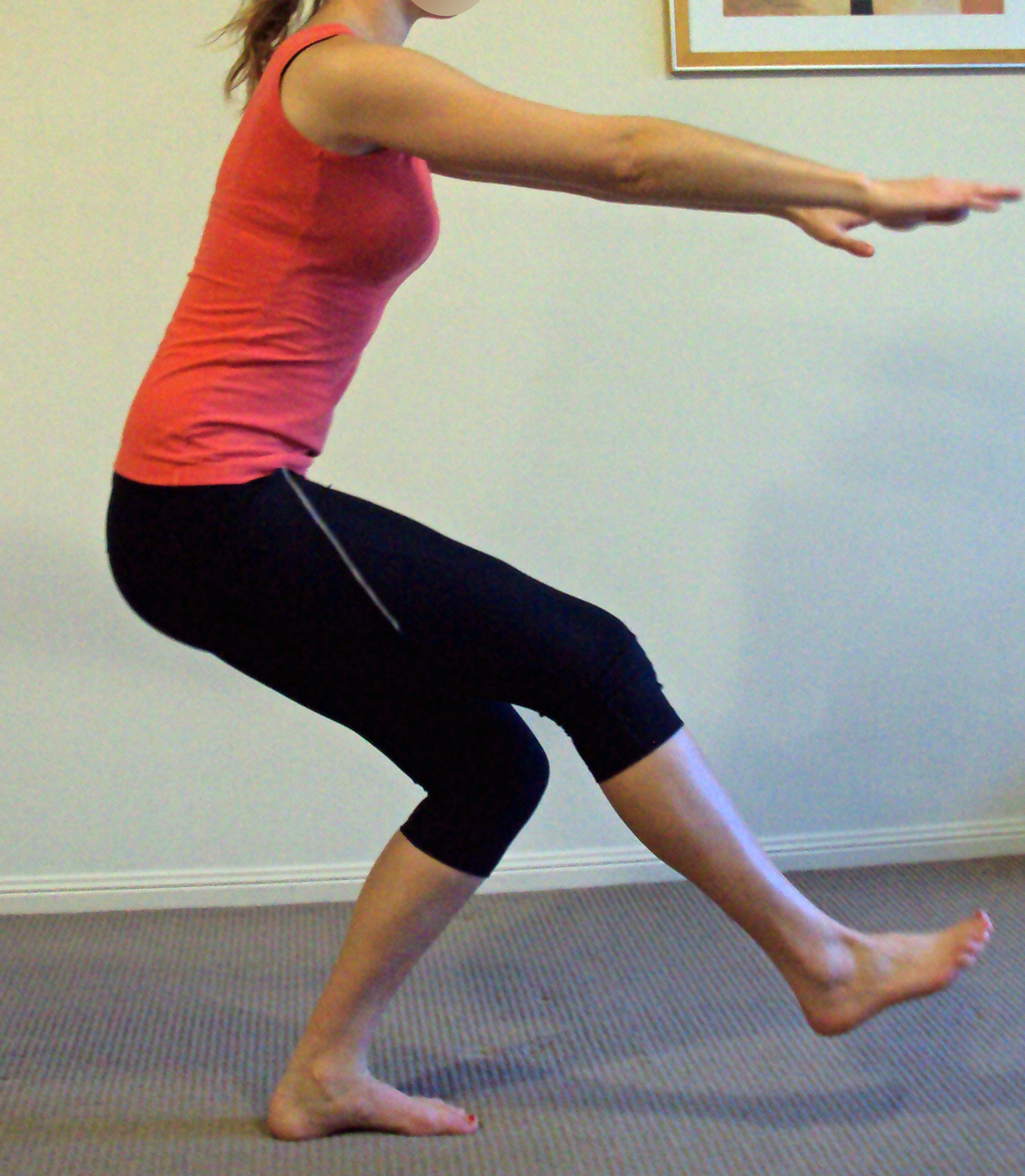 single leg squat hip stability test